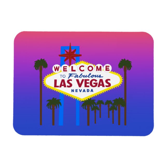 Imán Bienvenidos al Rótulo #3 de Las Vegas (Horizontal)