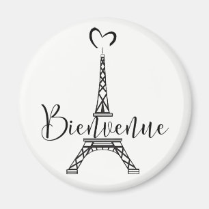 Imán "Bienvenue" (Bienvenido en francés)