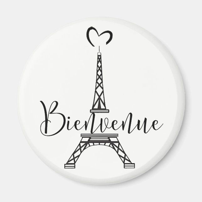 Imán "Bienvenue" (Bienvenido en francés) (Frente)
