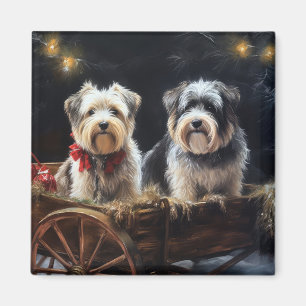 Imán Biewer Terrier Nevado Trineo Navidad Decoración