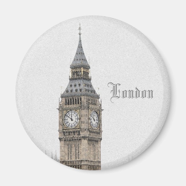 Imán Big Ben London (acuarela) (Frente)