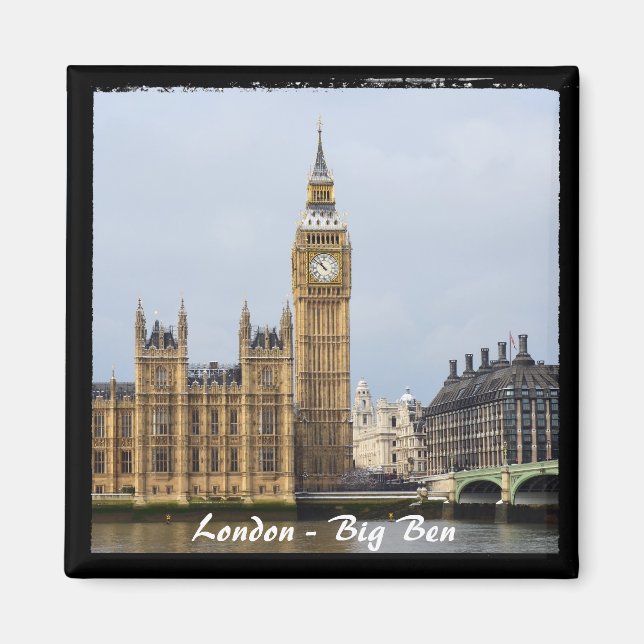 Imán Big Ben, Londres, Inglaterra (Fridge Magnet) (Frente)