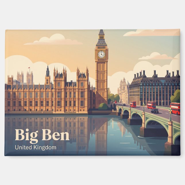 Imán Big Ben Reino Unido (Anverso)