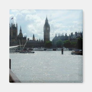 Imán Big Ben Sobre El Río Támesis Londres