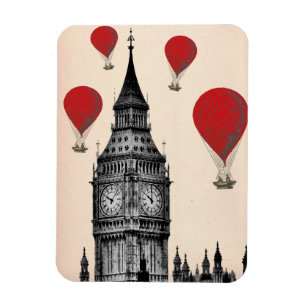 Imán Big Ben y balones de aire candentes 2