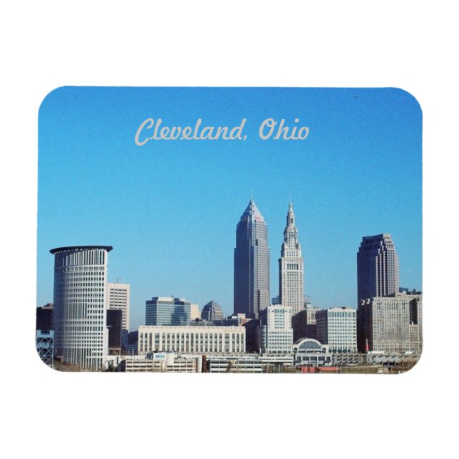 Imán Big Blue Sky Cleveland OH Magnet (Horizontal)
