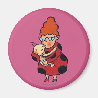 Imán Big Hello Hugs de la tía en rojo