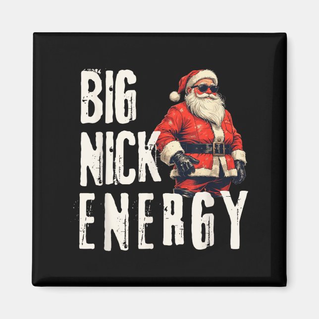 Imán Big Nick Energy Funny Santa Christmas  (Frente)