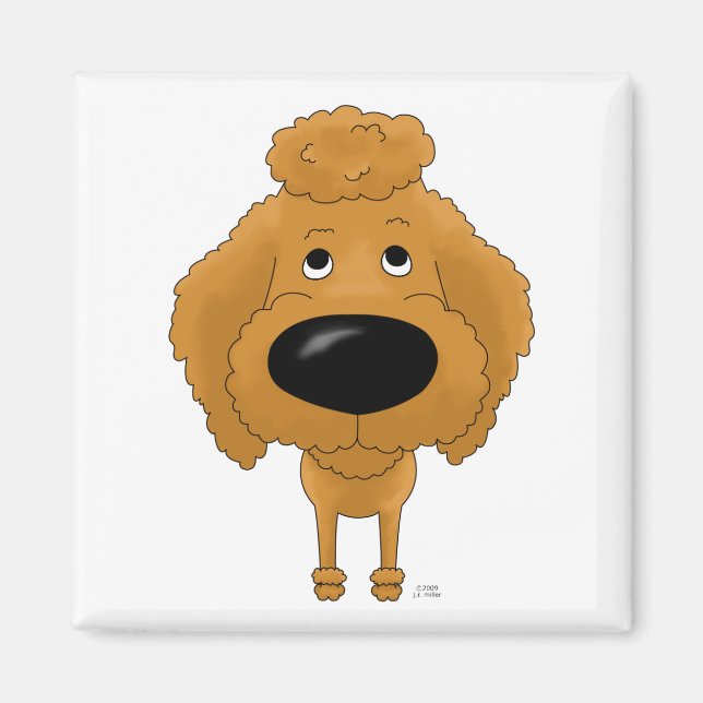 Imán Big Nose Poodle (Frente)