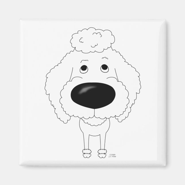 Imán Big Nose Poodle (Frente)