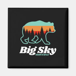 Imán Big Sky Montana Esquí Snowboard Bear