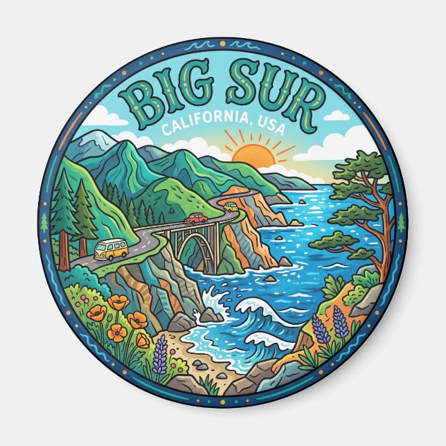 Imán Big Sur EE. UU. (Frente)