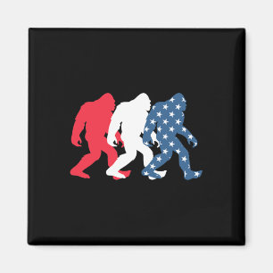 Imán Bigfoot 4 de julio Sasquatch bandera americana Pat