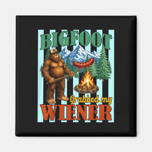 Imán Bigfoot agarró salchicha chiste divertido de sasqu
