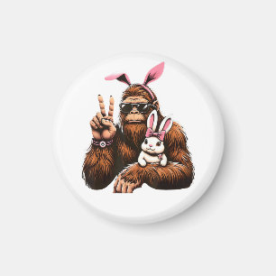 Imán Bigfoot Bunny Día de Pascua Divertido Sasquatch