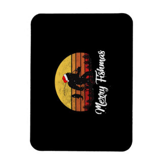 Imán Bigfoot Christmas Santa Hat Merry Fishmas Vintage 