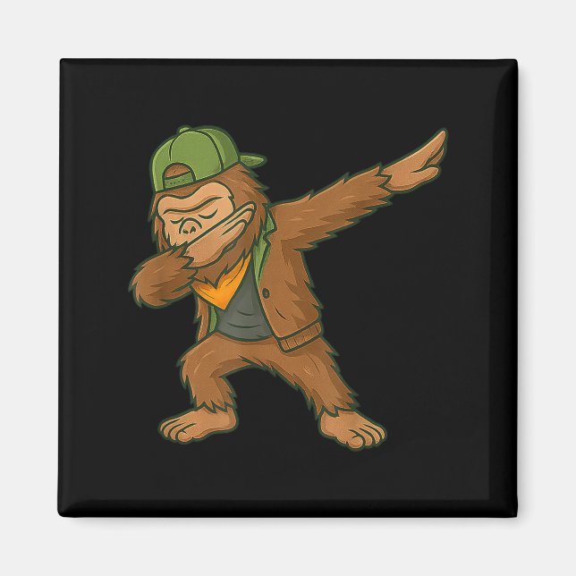 Imán Bigfoot Dab Sasquatch Streetwear Funny Men Women K (Frente)