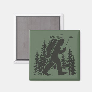 Imán Bigfoot Golfista Árbol Divertido Sasquatch Jugando
