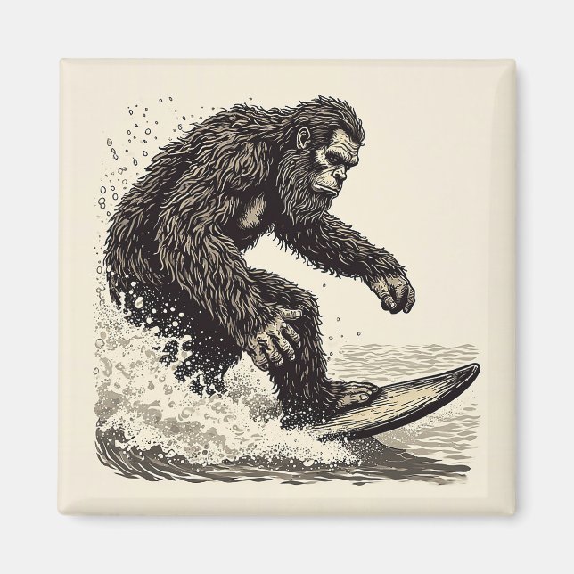 Imán Bigfoot haciendo surf (Frente)