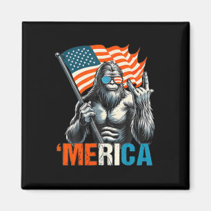 Imán Bigfoot Merica Rock Usa Bandera Americana 4 De Jul