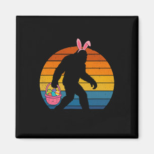 Imán Bigfoot Sasquatch Conejo de Pascua Caza de Huevos