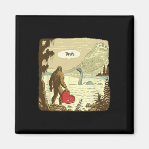 Imán Bigfoot Sasquatch divertido del Monstruo del Lago