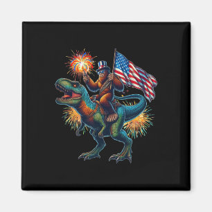 Imán Bigfoot Sasquatch Riding Dinosaur T Rex. Gracioso 