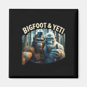 Imán Bigfoot y yeti selfie criptid cazador de sasquatch