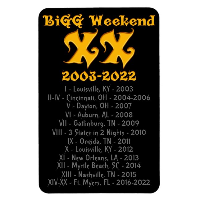 Imán BiGG Weekend XX Magnet de Historia (Vertical)