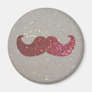Imán Bigote rosado de Bling (falso gráfico del