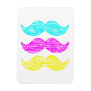 Imán Bigotes CMY (estilo de letra de imprenta)