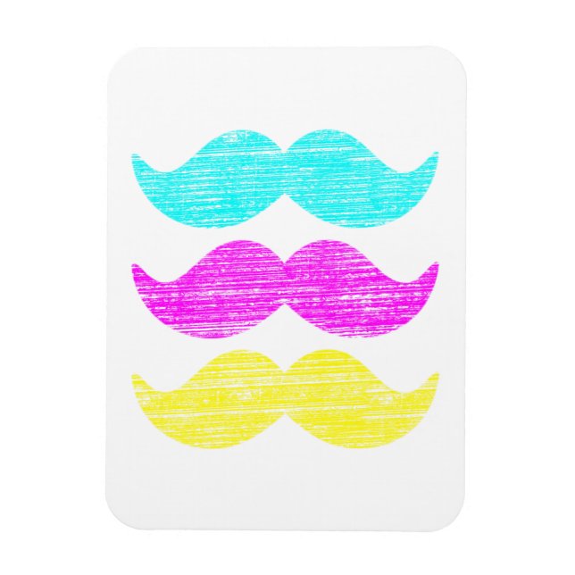 Imán Bigotes CMY (estilo de letra de imprenta) (Vertical)