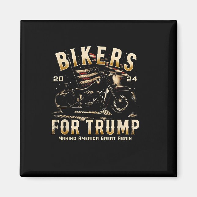 Imán Biker Para Trump 2024 (Frente)