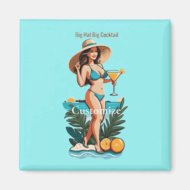 Imán Bikini Babe Gran Gorra - Gran Cocktail Thunder_Cov (Frente)