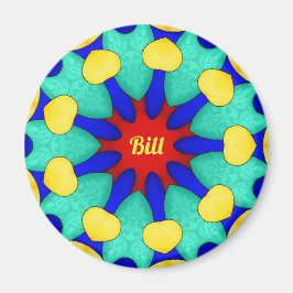 Imán BILL ~ Stark Red Green Yellow ~ Stunning Design