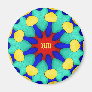 Imán BILL ~ Stark Red Green Yellow ~ Stunning Design