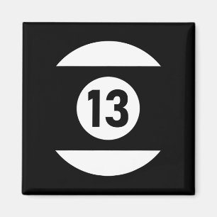 Imán Billar Ll 13 Coincidiendo Billiards Regalo Hallowe