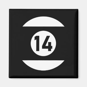 Imán Billar Ll 14 Coincidiendo Billiards Regalo Hallowe