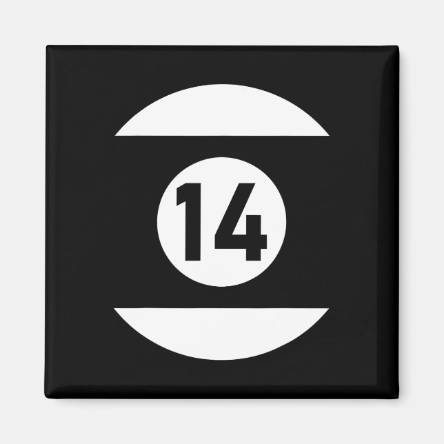 Imán Billar Ll 14 Coincidiendo Billiards Regalo Hallowe (Frente)