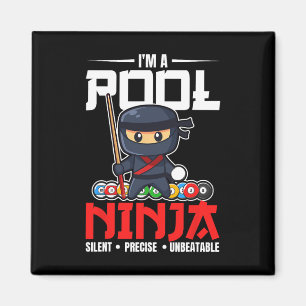 Imán Billar Pool Ninja 8 Ball Funny Hombres Niños Bi