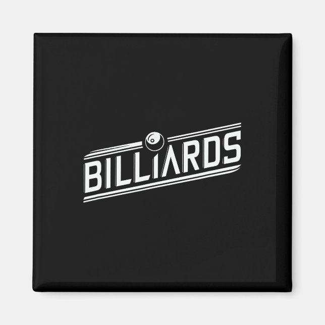 Imán "billares" - Diseño elegante en ángulo (Frente)