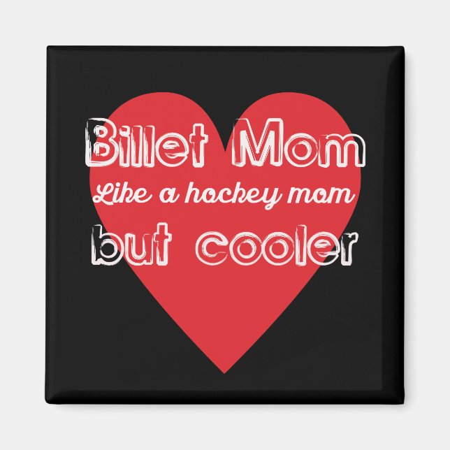 Imán Billet de hockey ama a mamá pero fría (Frente)