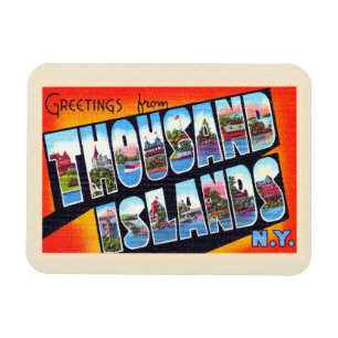 Imán Billete de letras grandes de las Islas Thousand Ne