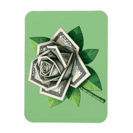 Imán billetes de cien dólares arte de origami rosa
