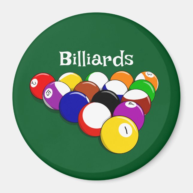Imán Billiard Balls Design Magnet (Frente)