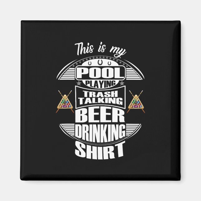 Imán Billiards 8 Ball Pool Player Sarcasm Novedad Humor (Frente)