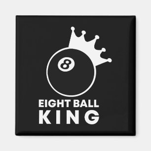 Imán Billiards Eight Ball King 8 Ball Pool Player Lucky