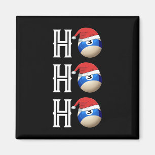 Imán Billiards Navidades Santa Hat Pool Hall Fiesta reg