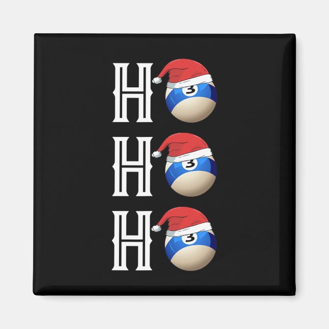 Imán Billiards Navidades Santa Hat Pool Hall Fiesta reg (Frente)