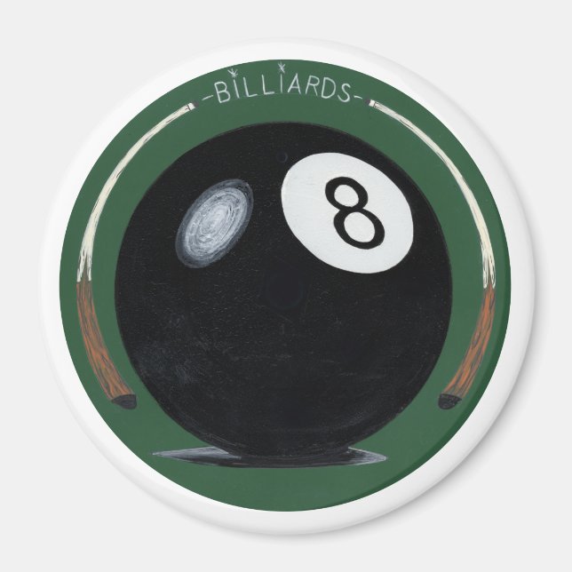 Imán Billiards Pool Eight Ball (Frente)